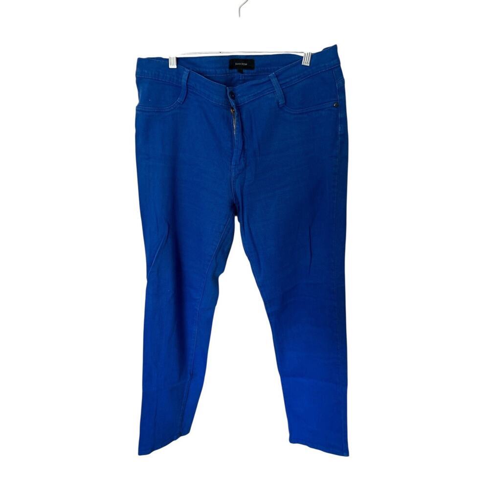James Icon Royal Blue Jeans Stretch Straight‎ Leg Size 16 Wome